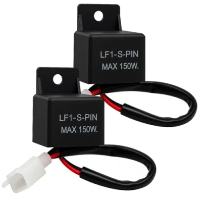 Abbildung von Gebildet 2Stücke 2Polig Blinkrelais LF1 S PIN, 12V 0.1W 150W Elektronisch Relais fur Auto Motorrad LED Fahrtrichtungsanzeiger Lastunabhängiges