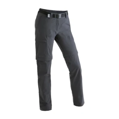 Abbildung von Maier Sports Inara Slim Zip, Damen Wanderhose, Wasserabweisende Hose für Trekking und Hiking, Enganliegender Schnitt, Zipp off Funktion, PFC frei, mSTRETCH pro 4 &amp; Dryprotec, Grau, 88 (W35/L34)