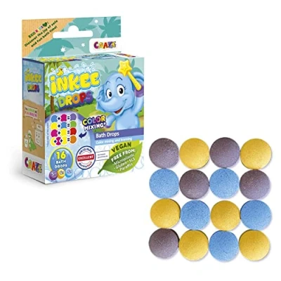 Abbildung von CRAZE INKEE Bath Drops Badetabletten zum Farben Lernen, Badefarben für Kinder Badewanne Badekugeln in Magenta, Gelb und Blau 43943, 1 Stück (1er Pack)