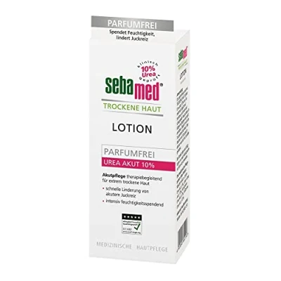 Abbildung von Sebamed trockene Haut Urea Akut 10% Lotion parfumfrei 200 ml,Feuchtigkeits für und sehr Haut,lindert Spannungsgefühl,langanhaltender Schutz vor Austrocknung,Damen Herren