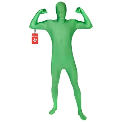 Abbildung von Morphsuit Grün, Ganzkörperanzug Grüner Ganzkörperanzug, Karneval, Kostüm, Anzug, Herren, Kostüm Halloween XXL