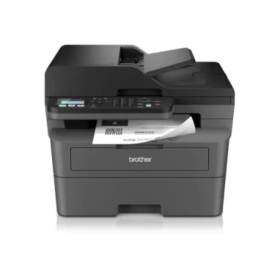 Abbildung von Brother MFC L2827DW 4 in 1 Multifunktions Laserdrucker, 32 ppm, Duplexdruck, 2 zeiliges LC Display, Fast Ethernet, WLAN mit 5 GHz und USB 2.0
