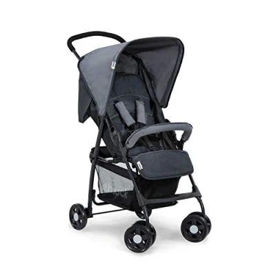 Abbildung von hauck Buggy Sport, Ultra Leicht nur 5,9 kg, für Kinder bis 15 Klein Zusammenklappbar, Reisebuggy mit Liegefunktion, Extra Großer Korb 3 kg (Charcoal/Stone)