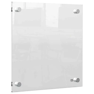 Abbildung von Nobo Mini Whiteboard für die Wandmontage, Modernes Memo Board, Trocken Abwischbares Acrylglas, Rahmenlos, 300 x mm, Inklusive Markerstift, Durchsichtig, 1915619