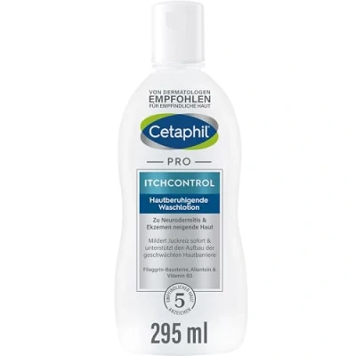 Abbildung von CETAPHIL PRO ItchControl Hautberuhigende Waschlotion, 295ml, für zu Neurodermitis &amp; Ekzemen neigende Haut, Reinigt sanft schäumend, spendet intensiv Feuchtigkeit, Auch sensible Baby Kinderhaut