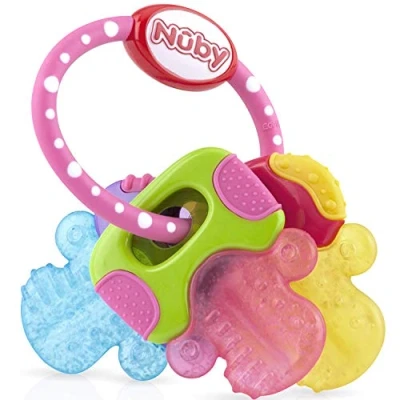 Abbildung von Nûby Beißring für Babys fördert Sehsinn &amp; Motorik, Greifling mit ICE Gel erreicht auch die Backenzähne, ab 4+ Monate