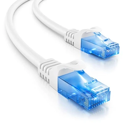 Abbildung von deleyCON 5m CAT.6 Ethernet Gigabit Lan Netzwerkkabel RJ45 CAT6 Kabel Patchkabel Kompatibel zu CAT.5 CAT.5e CAT.6a Cat.7 Weiß