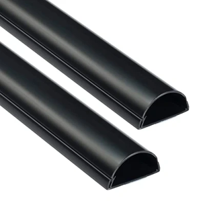 Abbildung von D Line 1M5025B 2PK TV Kabelkanal, Kabelabdeckung, Kabel für wandmontierte Fernsehapparate kaschieren 2x 50mm (B) x 25mm (H) 1 Meter Längen Schwarz