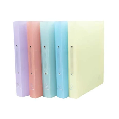 Abbildung von Exacompta 54970E 5er Pack Premium Kunststoff Ringbuch Chromaline aus mittelfestem transluzentem Polypropylen 2 Ringe Füllhöhe 30mm DIN A4 Plastikordner ideal für Büro und Schule farbig sortiert