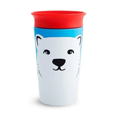 Abbildung von Munchkin Miracle 360 WildLove Trinklernbecher, 266 ml, Eisbär, 1er Pack