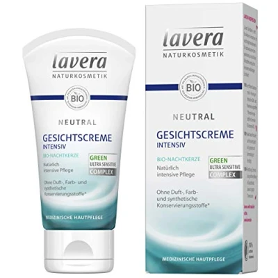Abbildung von lavera Neutral Gesichtscreme Bio Nachtkerze Intensive Pflege Beruhigt gereizte Haut Neurodermitis Medizinische Hautpflege Pflanzenwirkstoffe Naturkosmetik Gesichtspflege ,1 x 50 ml
