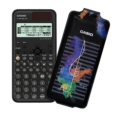 Abbildung von Casio FX 991DE CW ClassWiz technisch wissenschaftlicher Rechner mit Art case &quot;music&quot;, deutsche Menüführung (limited edition)