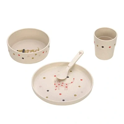 Abbildung von LÄSSIG Kindergeschirr Set (Teller, Becher, Schälchen, Löffel) ohne , BPA frei, für Spülmaschine und Mikrowelle/ Dish Little Mateys spicy orange