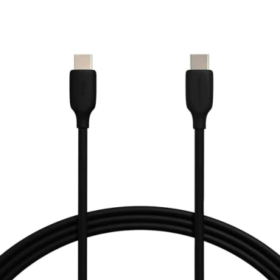 Abbildung von Amazon Basics Schnellladekabel, USB C auf 2.0, 480 MBit/s, 60W, IF zertifiziert, für Apple iPhone 15, iPad, Samsung Galaxy, Tablets, Laptops, 1.8 m, schwarz