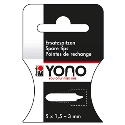 Abbildung von Marabu 1240000004006 YONO Marker Ersatzspitzen 1,5 3 mm, 5 hochwertige japanische Rundspitzen zum Austauschen