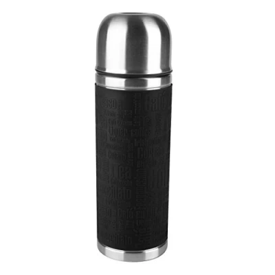 Abbildung von Emsa Senator Sleeve Schwarz 0,5 L Thermo /Isolierflaschen Edelstahl, 8 x 24 cm Hält 4h heiß / 8h kalt 100% dicht