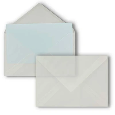 Abbildung von 25x Briefumschläge in Transparent DIN C5 Kuverts 22,9 x 16,2 cm Nassklebung ohne Fenster Weihnachten, Grußkarten Serie FarbenFroh