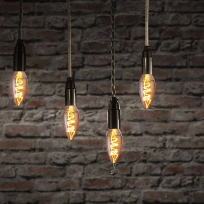 Abbildung von Paulmann 28751 LED Lampe Filament Kerze Vintage 4W Leuchtmittel dimmbar Gold 2500K, Goldlicht, Passt in jede handelsübliche E14 Fassung