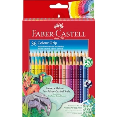 Abbildung von FABER CASTELL 112442 Buntstifte Set Colour Grip, 36er Kartonetui