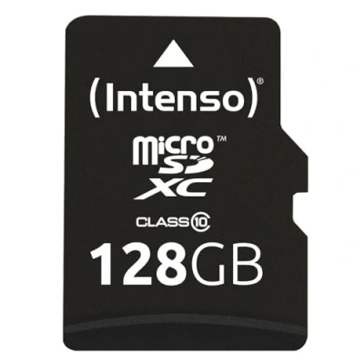 Abbildung von Intenso microSDXC 128GB Class 10 Speicherkarte inkl. SD Adapter, schwarz