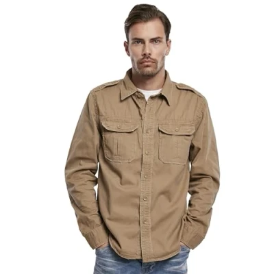 Abbildung von Brandit Vintage Hemd Camel, Herren, Größe: Large, Camel