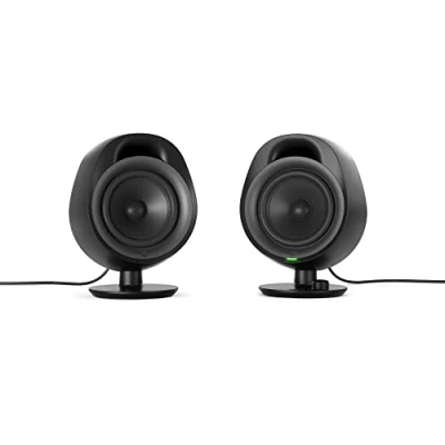 Abbildung von SteelSeries Arena 3 Full Range 2.0 Gaming Lautsprecher Fesselndes Audio Intuitive Bedienung 4 Zoll Treiber Kabelgebunden oder Bluetooth 3,5 mm Aux Anschluss PC, Mac, Mobilgeräte, Black