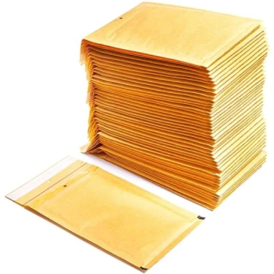 Abbildung von Gepolsterte Umschläge aus Polyethylen Innenpolster, Farbe Braun, Versandtaschen mit Kapazität für Dokumente einer maximalen Fläche (5 Polsterumschläge, 230x340 mm)