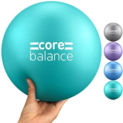 Abbildung von Core Balance Pilatesball Anti Burst Yogaball rutschfestes PVC Gymnastik, Fitness, Physiotherapie leicht Einfach Aufzublasen 200 Kg Maximalgewicht 23 cm groß, g 4