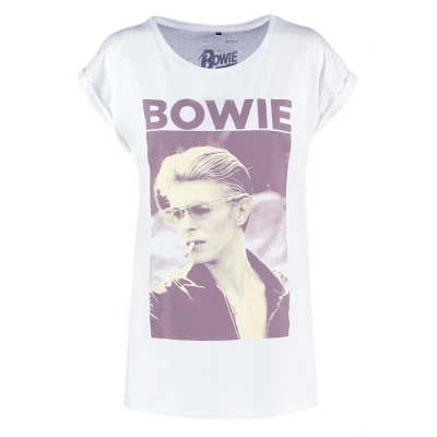 Abbildung von Mister Tee David Bowie Tshirt print, Damen, Größe: Medium, White