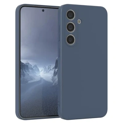 Abbildung von EAZY Case Silikonhülle für Samsung Galaxy S24 Hülle Silikon Blau weich stoßfeste Handyhülle Schutzhülle mit Kameraschutz Dünn Premium Schutz Cover TPU Phone Bumper in Petrol