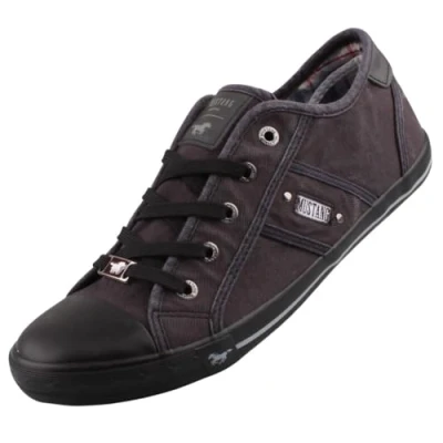 Abbildung von MUSTANG Damen Canvas Sneaker Schwarz/Dunkelgrau, Schuhgröße:EUR 41
