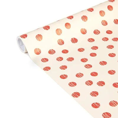 Abbildung von Clairefontaine 223865C Rolle Geschenkpapier Excellia Tiny Rolls, 5m x 35 cm, 80g, 1 Rolle, Rote Punkte