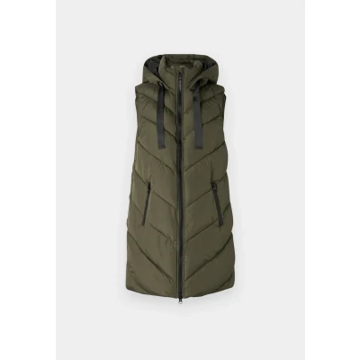 Abbildung von JdY Damen 3/4 lange Steppweste mit Kapuze JDYSkylar Padded Hood Waistcoat 15220630 Forest Night S