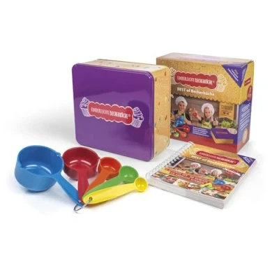 Abbildung von Kinderleichte Becherküche BEST of (Band 9): Back und Kochbuch inkl. 5 teiliges Messbecher Set &amp; dekorativer Kekdsdose (Kinderleichte ... Kochen für Kinder ab 3 Jahren, Band 9)