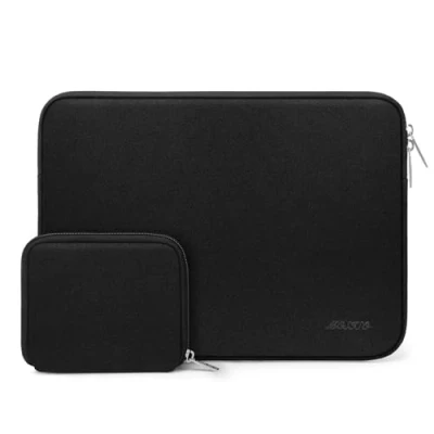 Abbildung von MOSISO Laptop Hülle Tasche Kompatibel mit MacBook Air/Pro Retina,13 13,3 Zoll Notebook,Kompatibel Pro 14 2024 2021 M3 M2 M1 Chip Max,Neopren Sleeve Klein Fall,Schwarz