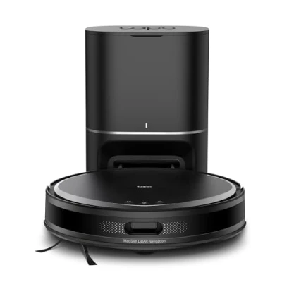 Abbildung von Tapo RV20 Max Plus Saugroboter mit Wischfunktion und automatischer Absaugstation, 5300Pa Ultra Starke Saugkraft, 83 mm schlank, kompatibel Alexa &amp; Google Assistant Sprachsteuerung, App