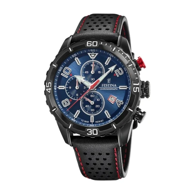 Abbildung von Festina Herren Analog Quarz Uhr mit Leder Armband F20519/2, groß