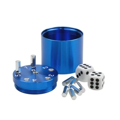 Abbildung von BestSaller 3005 &#039;SUPER SIX&#039; Aluminum, 36 Spielstäbchen &amp; 2 Würfel, blau (1 Stück)