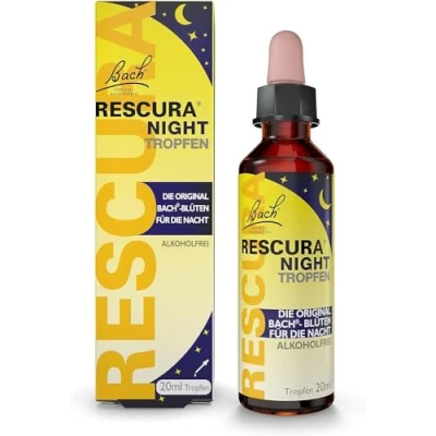 Abbildung von Original Bach RESCURA NIGHT Tropfen alkoholfrei: (ehemals Rescue) Bachblüten Mischung + White Chestnut, 20ml