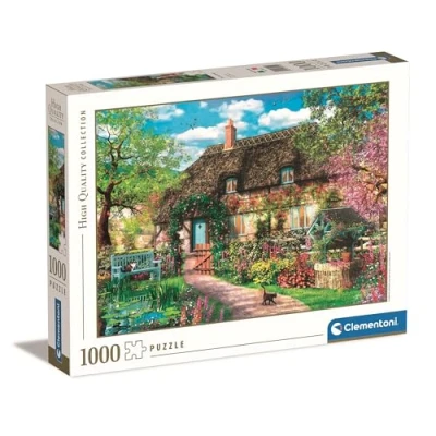 Abbildung von Clementoni 39520 Das alte Cottage Puzzle 1000 Teile, Geschicklichkeitsspiel für die ganze Familie, buntes Legespiel, Erwachsenenpuzzle ab 14 Jahren