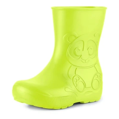 Abbildung von Ladeheid Eva federleichte Kinder Gummistiefel für Jungen und Mädchen Regenschuhe Bequeme wasserdichte Regenstiefel LA CA 01 (Limone, 30/31 EU)