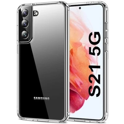 Abbildung von HOOMIL Crystal Clear Hülle für Samsung Galaxy S21 5G 6,2 Zoll, Nie Vergilbung Transparent Durchsichtig