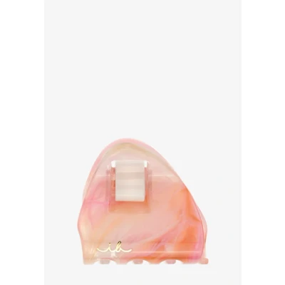 Abbildung von invisibobble EVERCLAW M Pink Blossom (1 Stück) Haarklammer Damen &amp; Mädchen in Rosa Groß, haarschonend metallfrei Recycelbare Haarspange für dickes Haar Stylisch nachhaltig Marmor Look