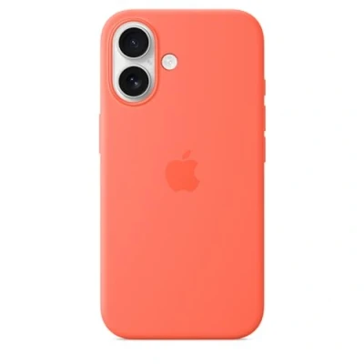 Abbildung von Apple iPhone 16 Silikon Case mit MagSafe Mandarine ​​​​​​​