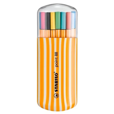 Abbildung von Fineliner STABILO point 88 20er Zebrui mit 20 verschiedenen Farben inkl. 5 Neonfarben