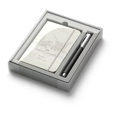 Abbildung von FABER CASTELL 149624 Edelharz Promo Set Ambition mit Notizbuch A6 und Tintenroller schwarz