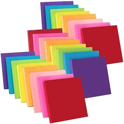 Abbildung von ZCZN Haftnotizen 24 Blöcke 76 x mm Klebezettel, 100 Blatt/Block, Sticky Notes in 8 Neonfarben