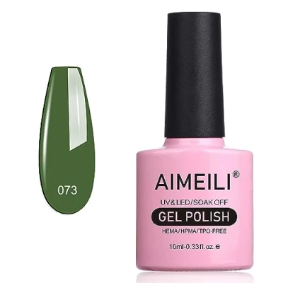 Abbildung von AIMEILI UV LED Gellack Gel Nagellack Dunkelgrün Nail Polish Kale (073) 10ml