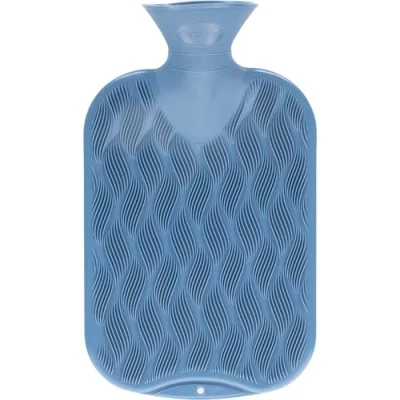 Abbildung von fashy Wärmflasche Wellenkaro, 2,0L, blau