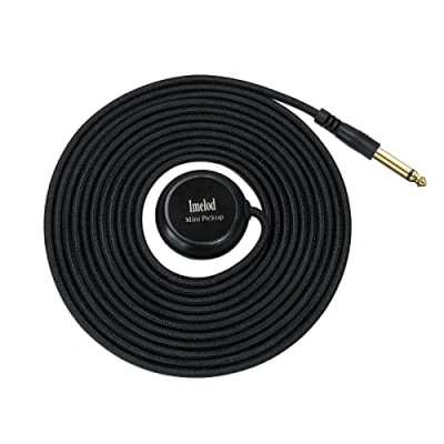 Abbildung von Imelod Kontaktmikrofon Piezo Pickup Violine Mikrofon Cello Banjo Ukulele Mandoline Gitarre mit Kabel (6,35 mm)